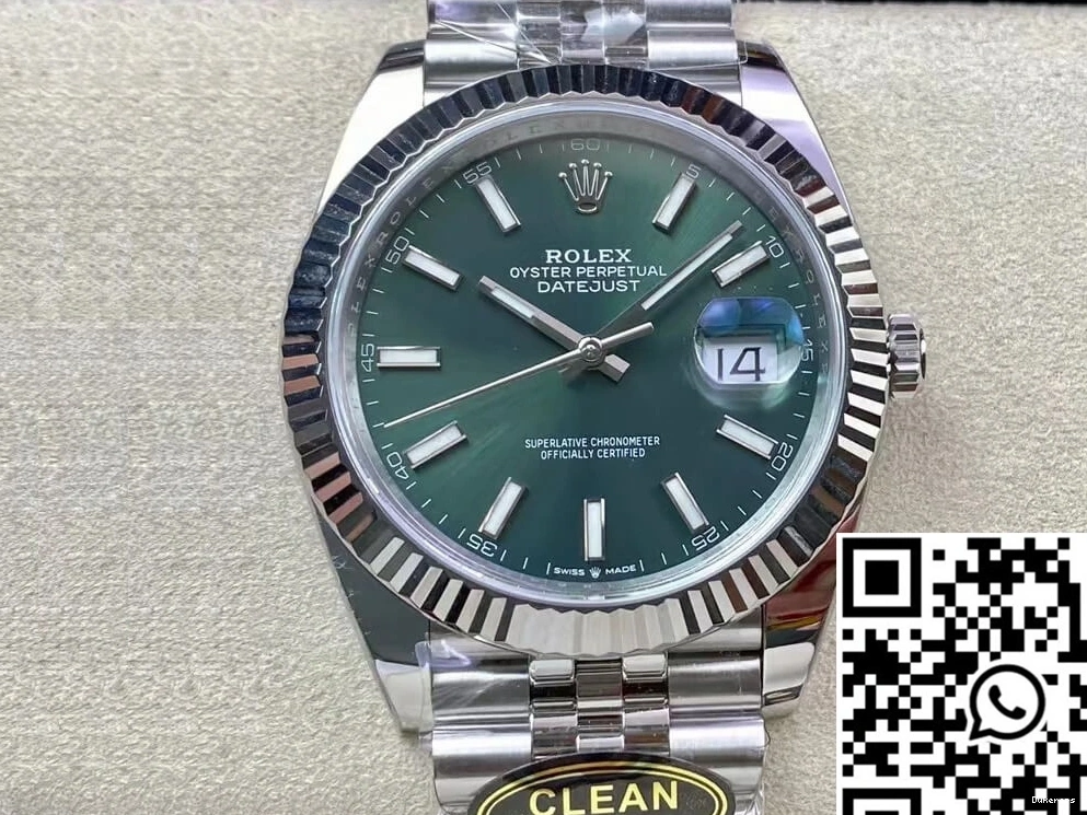 Rolex Factory Green M126334-0027 Dial Mint Clean Datejust 0403